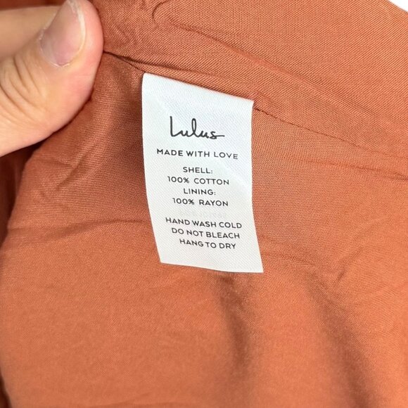 Lulus Boho Cottagecore Gauze Babydoll Tiered Midi Dress Orange M Coastal Beach - Picture 3 of 3